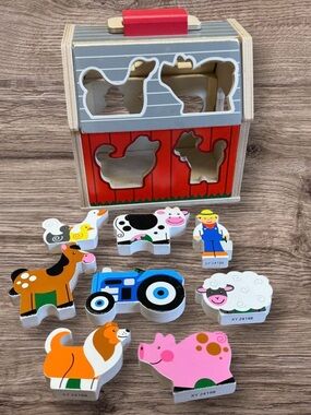 Take-Along Sorting Wood Barn & Animals ages 2 & up